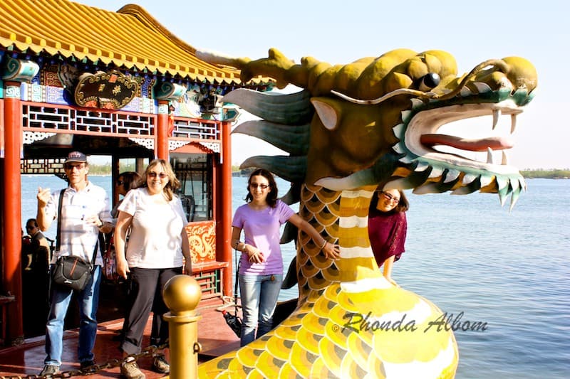 dragon boat at summer palace in beijing china