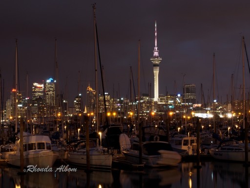 Auckland Skyline at night night photography of auckland skyline