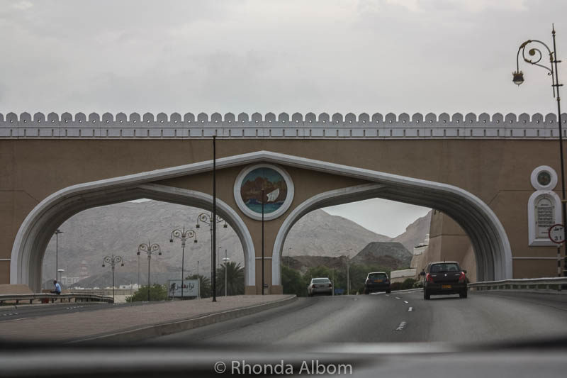 Bridge in Muscat, on the way to the city after entering Oman from the airport