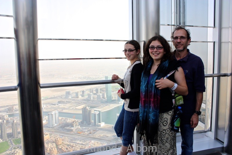 View from the top of the Burj Khalifa the worlds tallest building in UAE