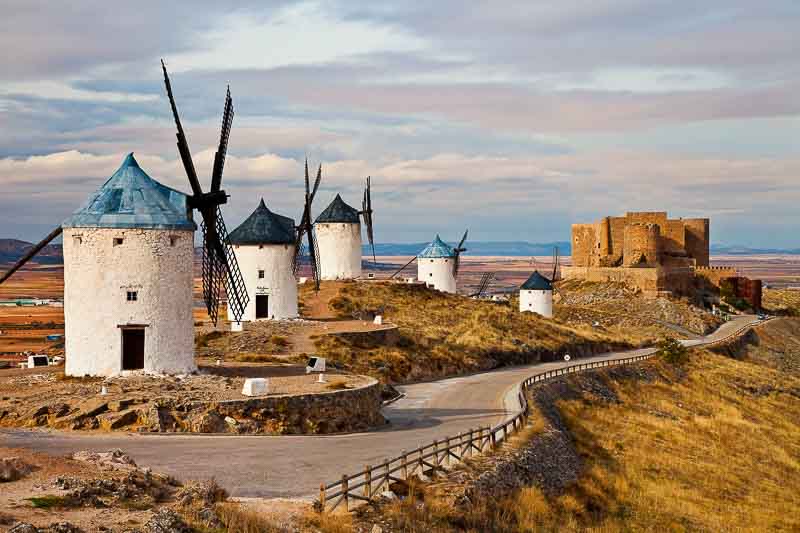 Windmills of Don Quixote in Consuegra in central Spain