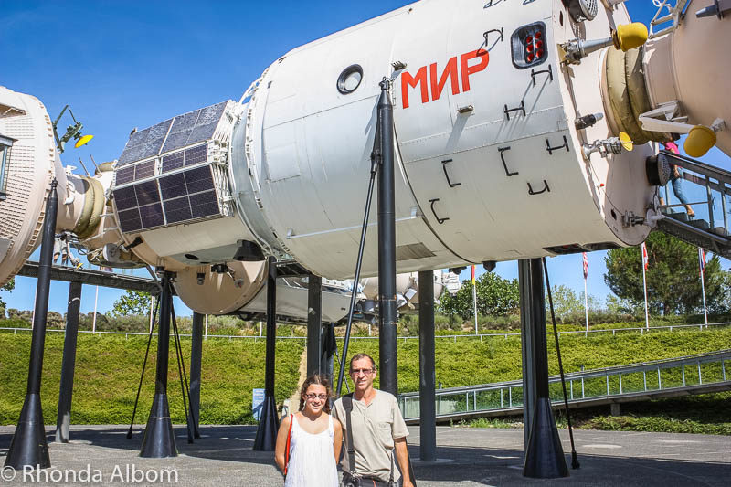 The Russian MIR space station replica at Cite de L'Espace in Toulouse, France