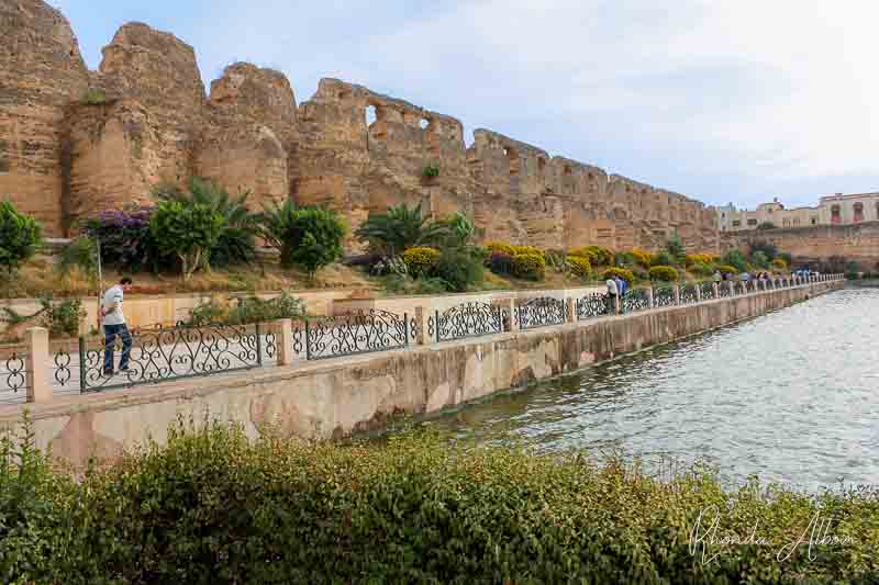 Walkway along Agdal Pond is one of the quieter things to do in Meknes