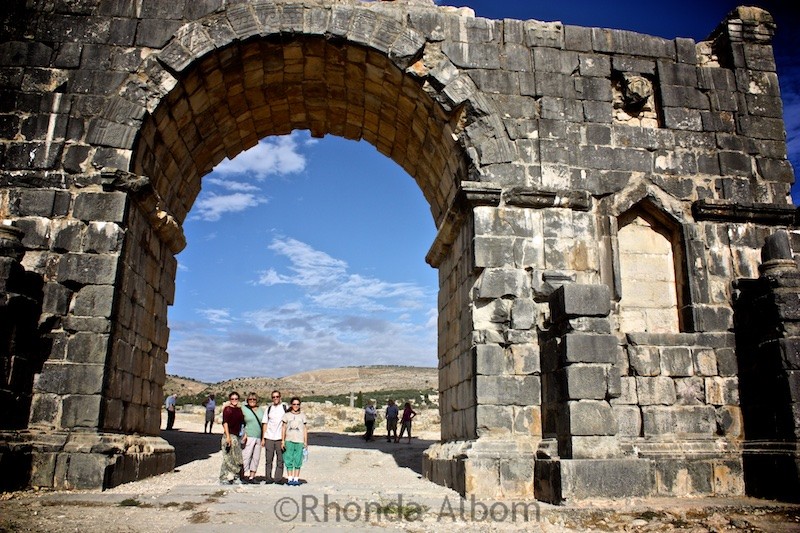 Victory Arch in the ancient Roman ruins of Volubilis, Morocco