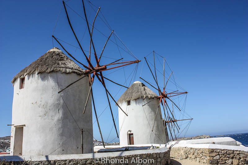 Windmills of Mykonos Greece. Photo copyright Rhonda Albom 2012