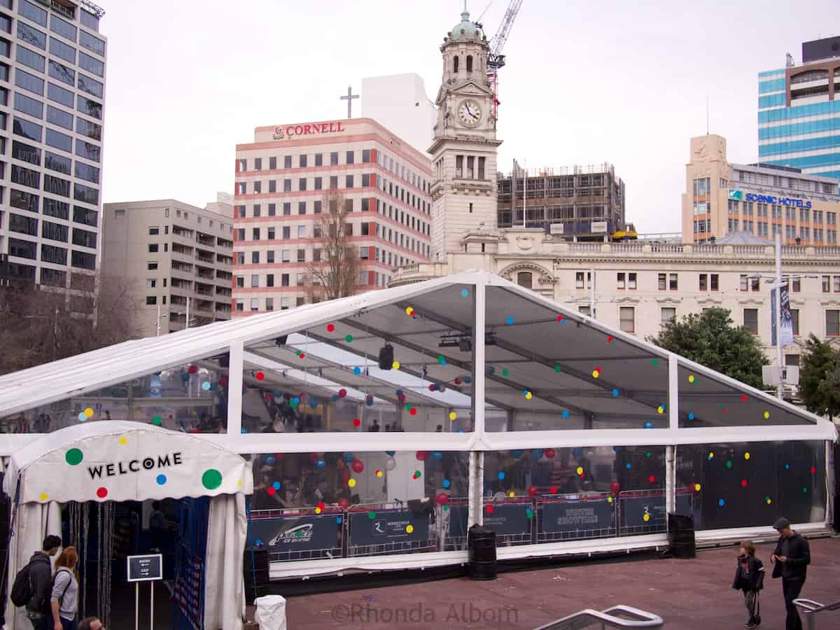 Winter Fun Auckland Ice Skating Rink in Aotea Square
