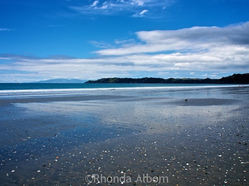 Onetangi beach, one of many Waiheke Island beaches near Auckland New Zealand