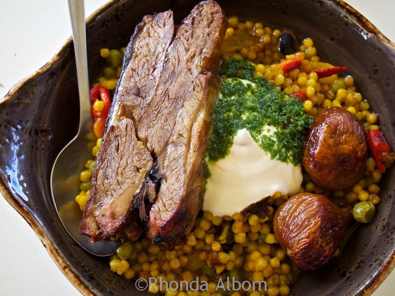 Lamb couscous with figs at Casita Miro on Waiheke Island outside of Auckland New Zealand