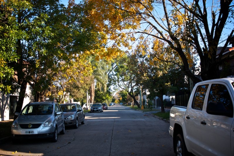 A quite suburban street in Santa Fe on our Argentina travel guide