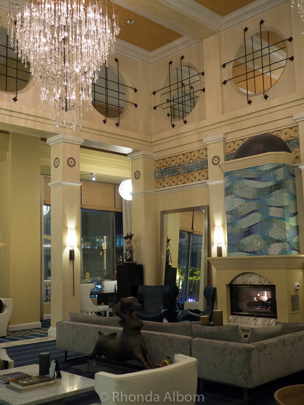 Stunning lobby of Hotel Monaco in Seattle Washington