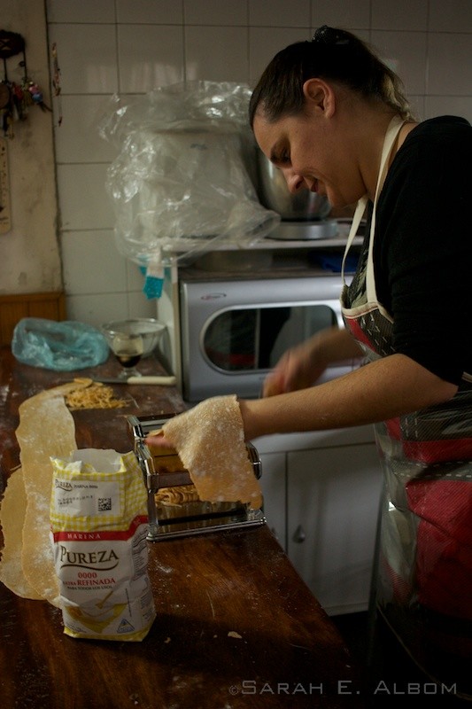 Homemade pasta in Paraná, Argentina. Photo copyright ©Sarah Albom 2016