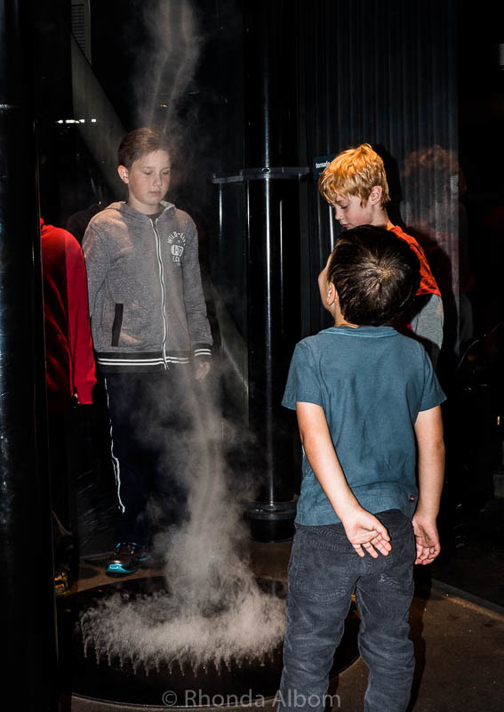 Tornado exhibit at the Exploratorium in San Francisco Califronia