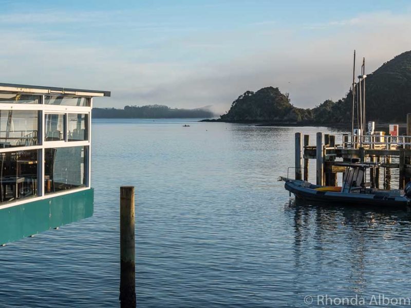 Eating at Zane Grey's Dock Restaurant &  Bar in one of many traditional things to do in Paihia New Zealand