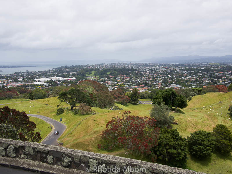 View from the summit of One Tree Hill in Auckland New Zealand