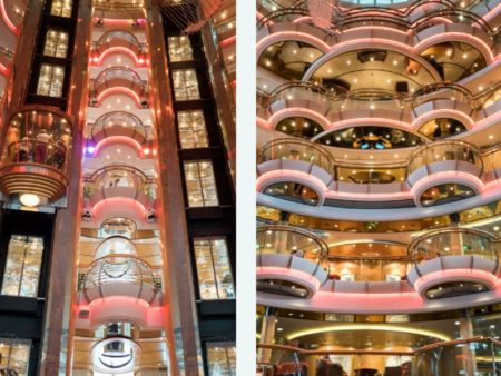 radiance seas elevators mezzanine overlooking balconies