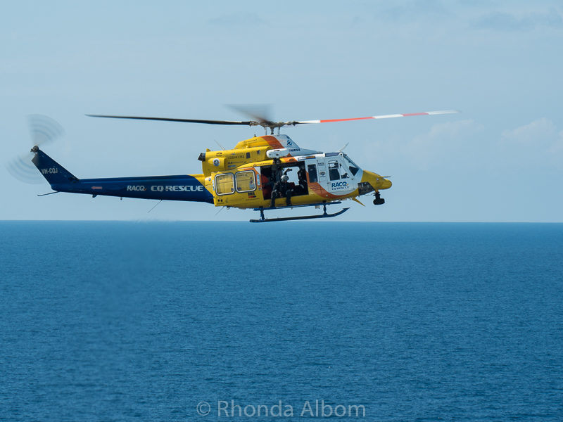 Medical resuce at sea off the coast of Australia.