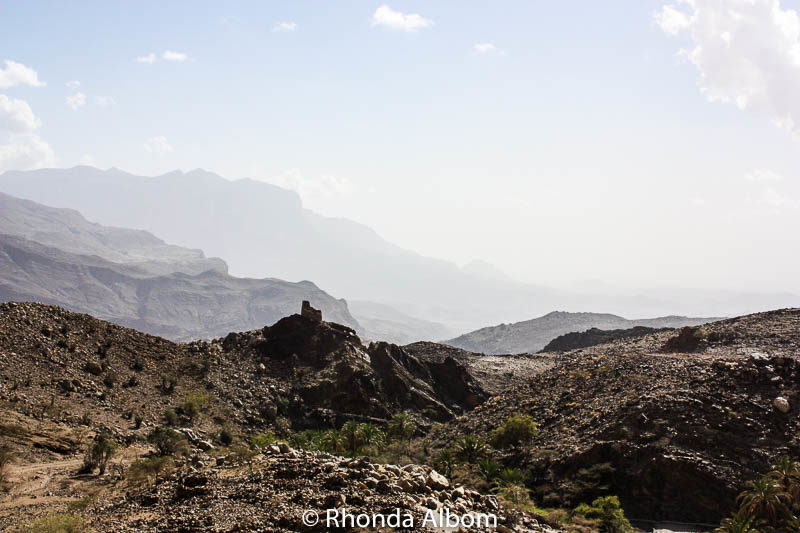 Seen from an Oman road leading to Jebel Shams - the Grand Canyon of Oman