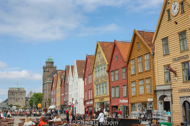 Bryggen (this row of colorful commercial buildings) in Bergen, Norway is a UNESCO world heritage site.
