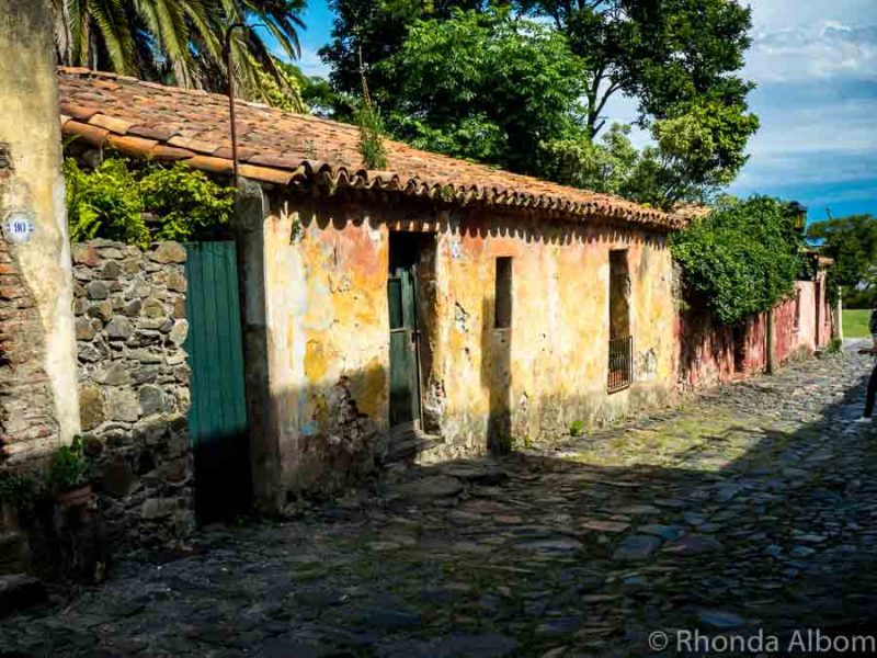 A street in the old historic district of Colonia del Sacramento Uruguay