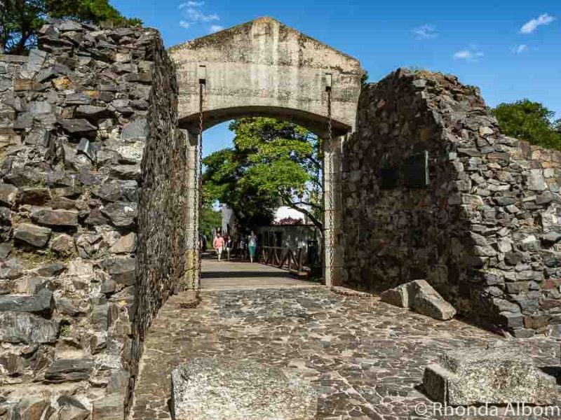 Drawbridge and the city gate in Old Colonia del Sacramento Uruguay