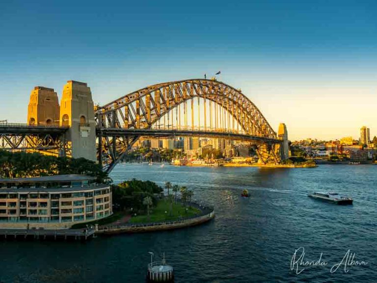 Enjoying a Sydney Harbour Sunset as We Cruise Away