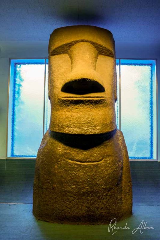 Easter Island statue in the Natural History Museum in Central Park in New York City