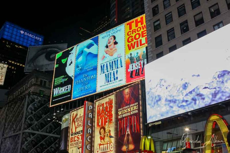 Colorful led billboads in times square, NYC