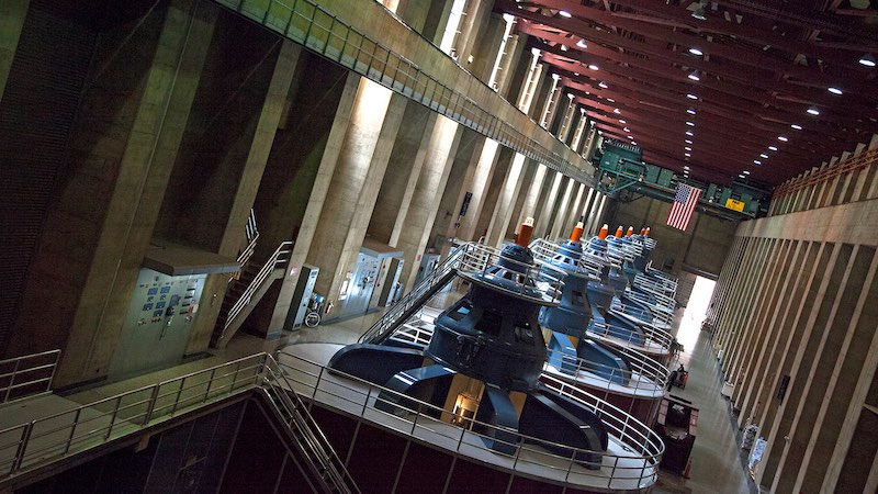 Hoover Dam generators seen on the tour