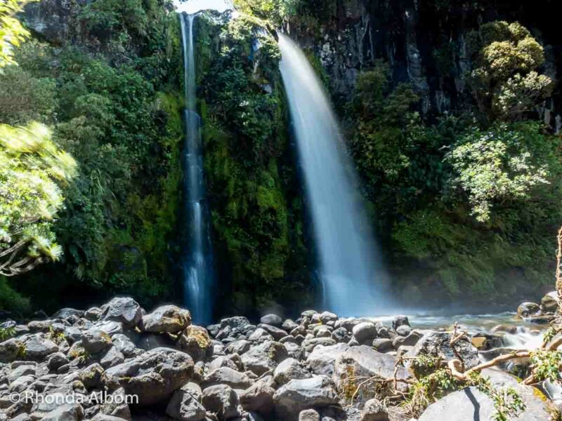 Dawson Falls Waterfall is a must-see when visiting Stratford New Zealand