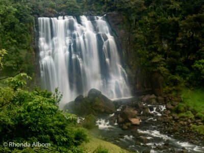 Marokopa Falls is one of our favourite stops on our Auckland to New Plymouth road trip.