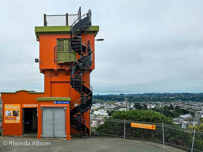 Observation platform above the Durie Hill elevator