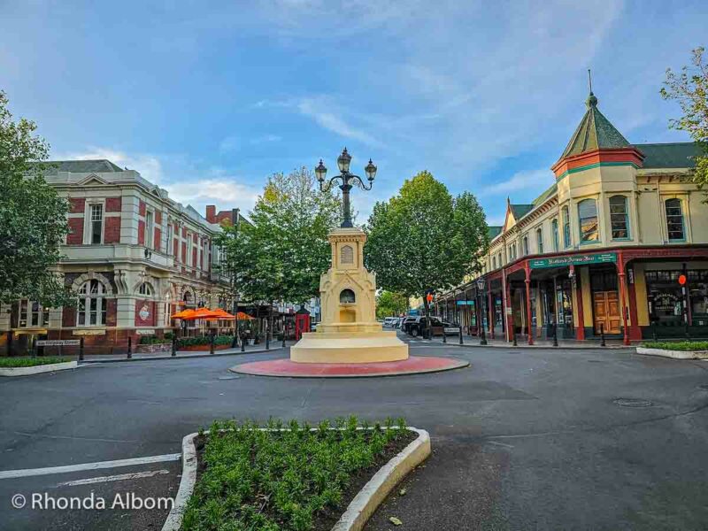 Lamppost in the centre of main street in Whanganui, New Zealand