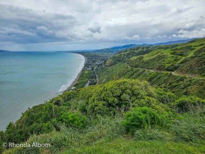 Views from Paekakariki Hill lookout in the Kapiti coast, Wellington New Zealand