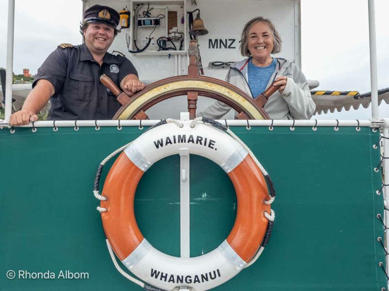 Whanganui New Zealand Capitan Sam and Rhonda on Paddle Steamer Waimarie 20250130 103636
