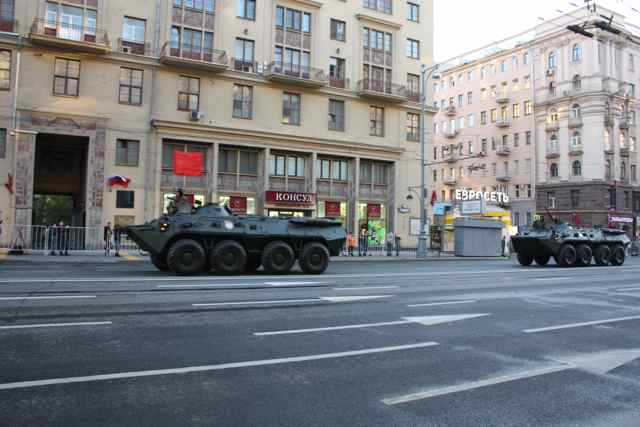 Russian Tanks, Missiles and ICBMs On the Street in Moscow