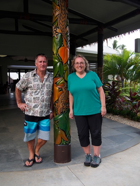 Gavin Brightwell, one of the owners of Saletoga Sands Resort in Samoa (and me)