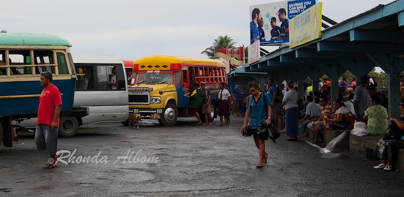 Bus Station in Apia, the capital city of Samoa
